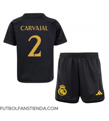 Real Madrid Daniel Carvajal #2 Tercera Equipación Niños 2023-24 Manga Corta (+ Pantalones cortos)